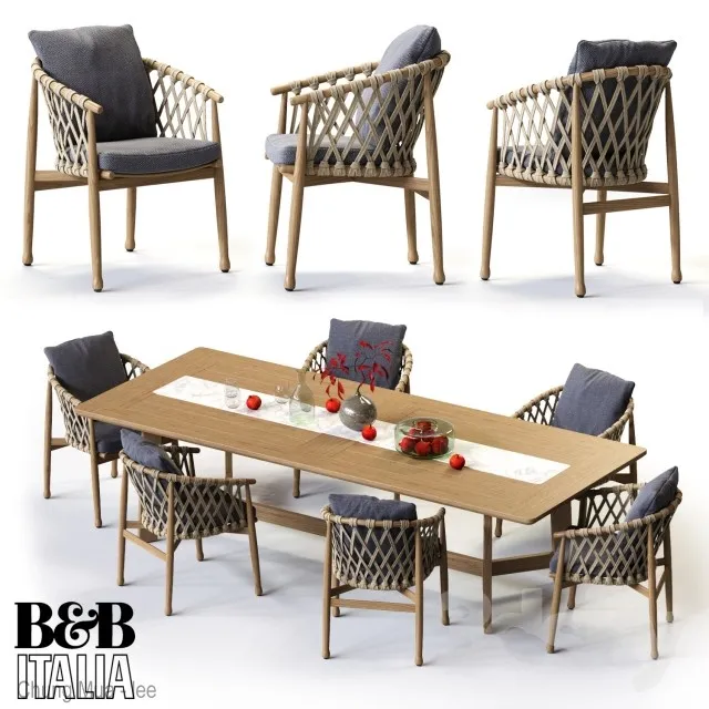 DECOR HELPER – KITCHEN – TABLE SET 3D MODELS – 407