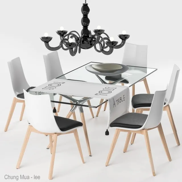 DECOR HELPER – KITCHEN – TABLE SET 3D MODELS – 414