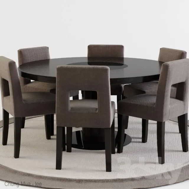 DECOR HELPER – KITCHEN – TABLE SET – CIRCLE 3D MODELS – 121