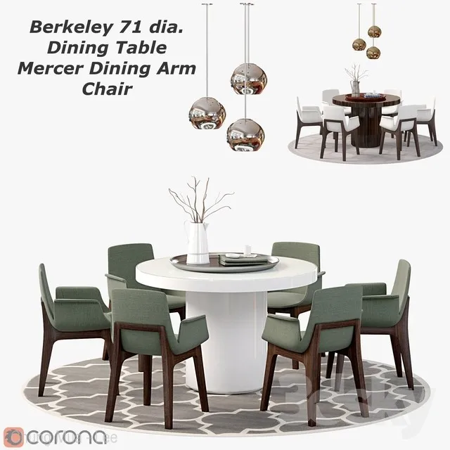 DECOR HELPER – KITCHEN – TABLE SET – CIRCLE 3D MODELS – 25
