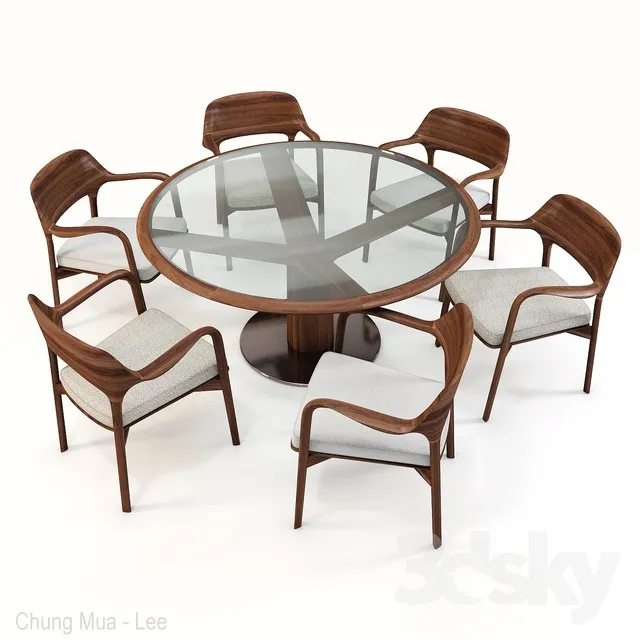 DECOR HELPER – KITCHEN – TABLE SET – CIRCLE 3D MODELS – 51