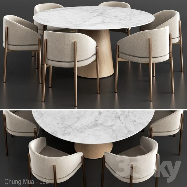 DECOR HELPER – KITCHEN – TABLE SET – CIRCLE 3D MODELS – 62