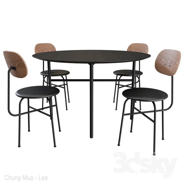 DECOR HELPER – KITCHEN – TABLE SET – CIRCLE 3D MODELS – 63