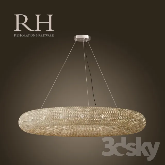 RH \/ CRYSTAL HALO CHANDELIER – 59 " 3DS Max - thumbnail 3
