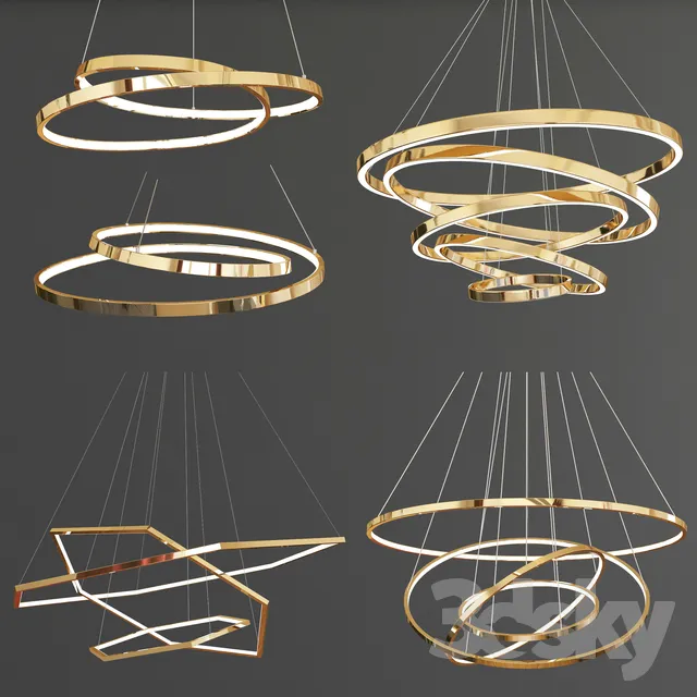 Four Exclusive Chandelier Collection_4 3DS Max - thumbnail 3