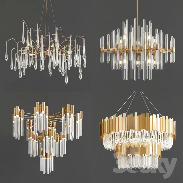 Four Exclusive Chandelier Collection_8 3DS Max - thumbnail 3
