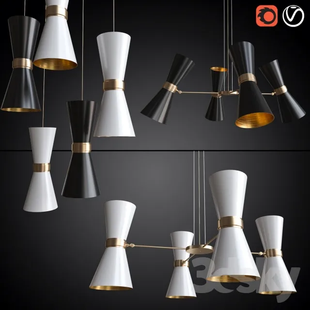 Chandelier and pendants CAIRO MULLAN 3DS Max - thumbnail 3