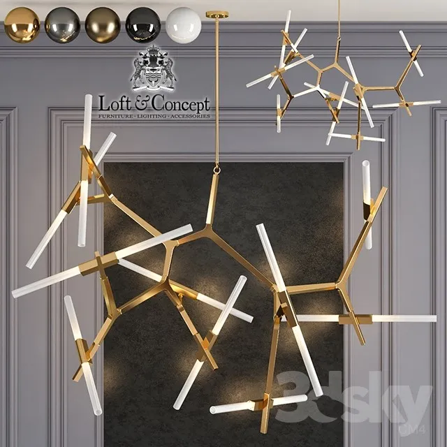 Chandelier Roll and Hill Agnes Chandelier 20 3DS Max - thumbnail 3