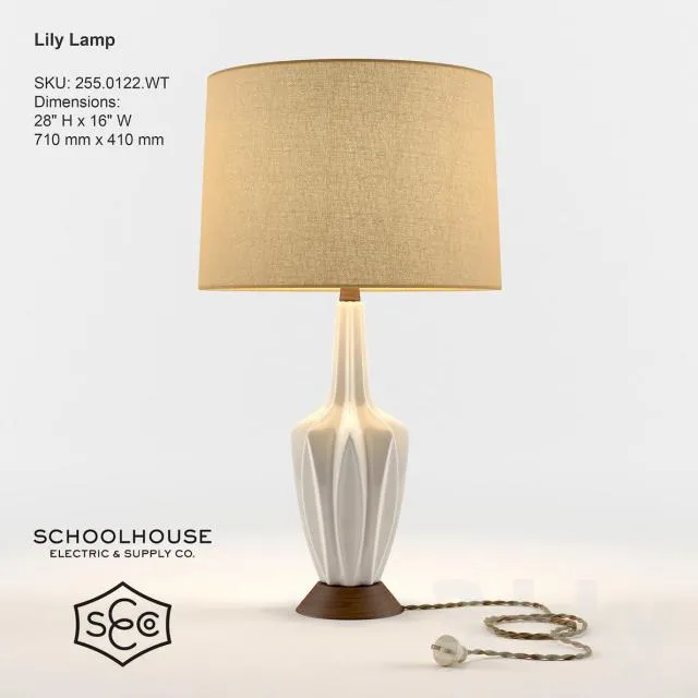 Schoolhouse Electric – Lily Lamp 3DS Max - thumbnail 3