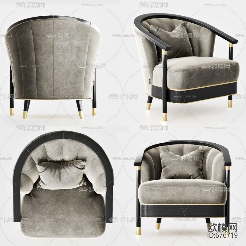 DECOR HELPER – LIVING ROOM – ARMCHAIRS 3D MODELS – 84