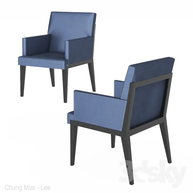 Hampton dinning chair by Holly Hunt 3DS Max - thumbnail 3