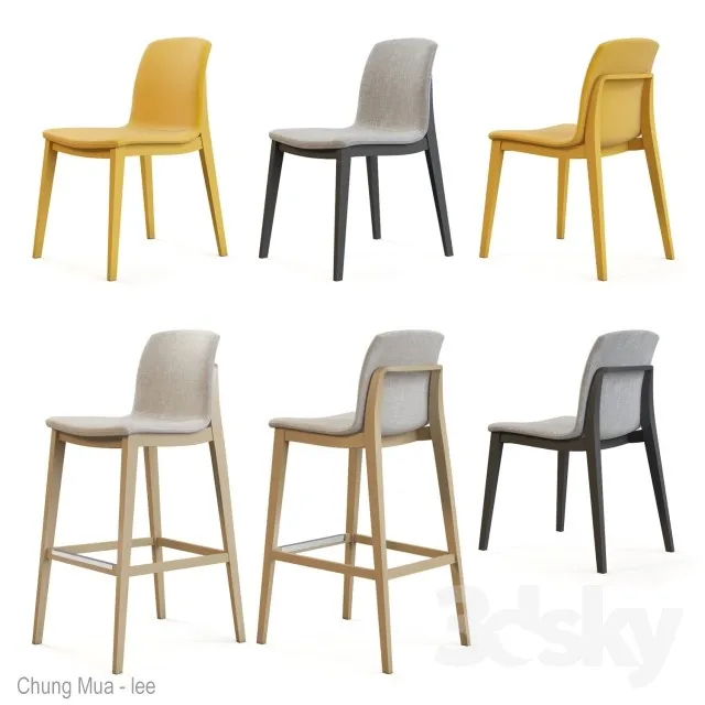 DECOR HELPER – LIVINGROOM – CHAIR – STOOL 3D MODELS – 57