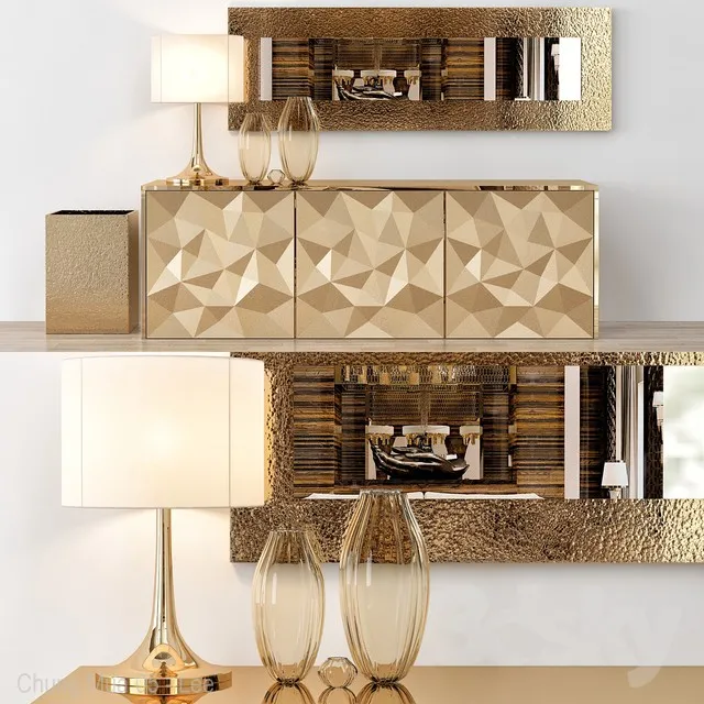 Fendi Console Table Home Collections 3DS Max - thumbnail 3