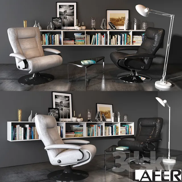 Lafer thor reclining chair set 3DS Max - thumbnail 3
