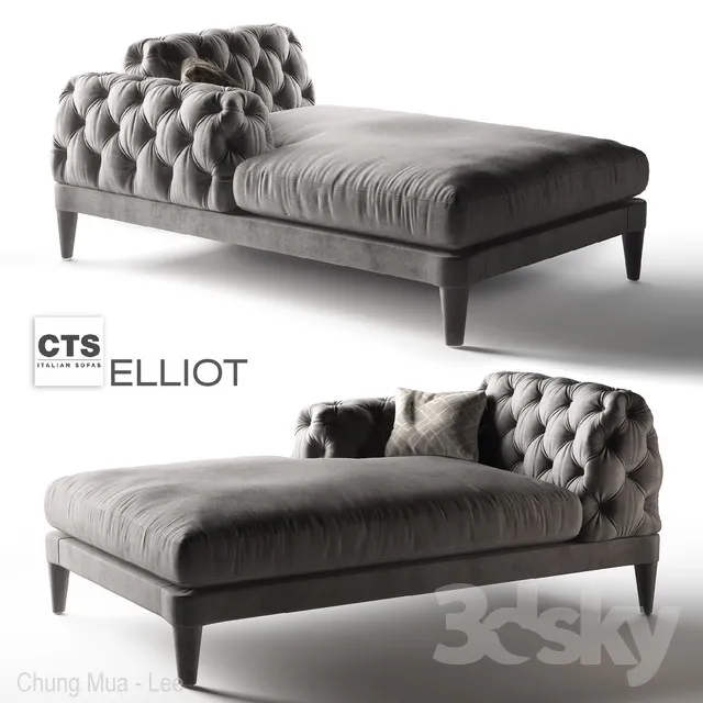 Couch ELLIOT CTS SALOTTI 3DS Max - thumbnail 3