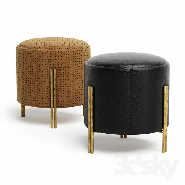 Kelly Wearstler MELANGE FOOT STOOL 3DS Max - thumbnail 3