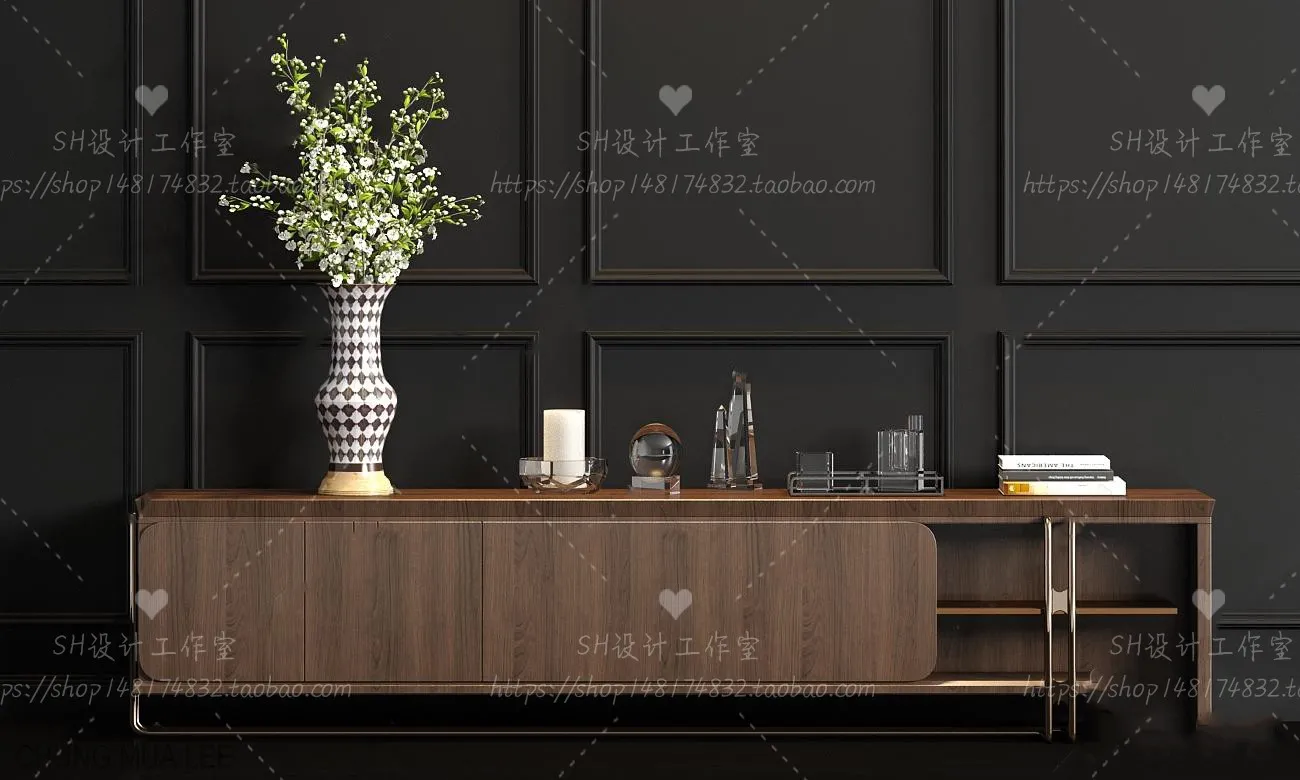 DECOR HELPER – LIVINGROOM – SIDEBOARD 3D MODELS – 116