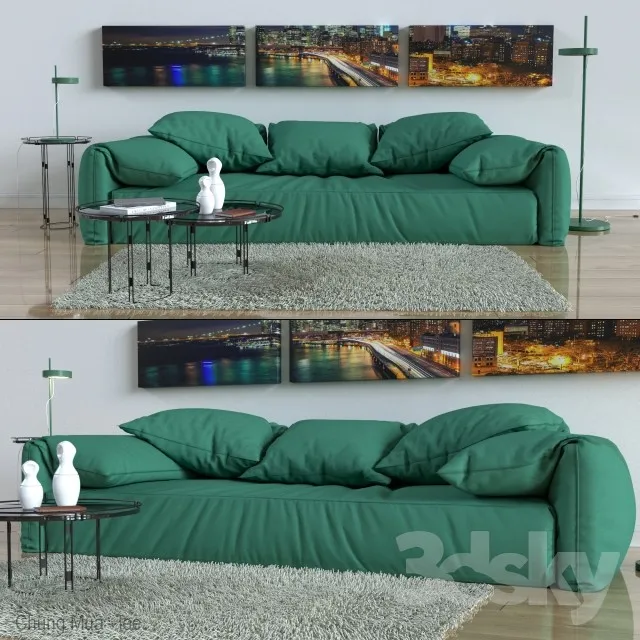 DECOR HELPER – LIVINGROOM – SOFA – LONG 3D MODELS – 163