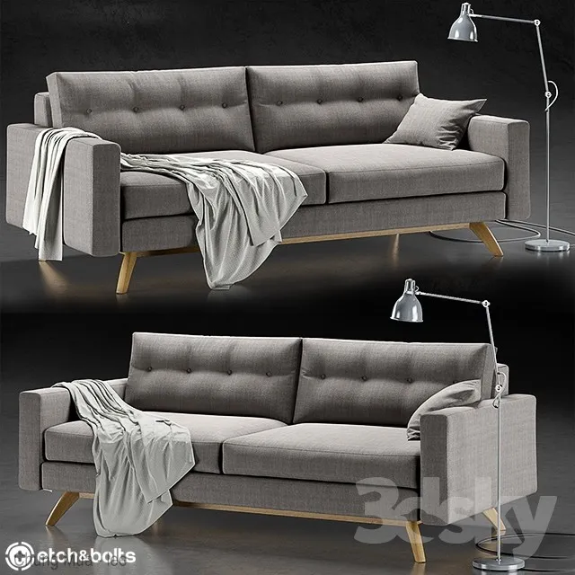 DECOR HELPER – LIVINGROOM – SOFA – LONG 3D MODELS – 208