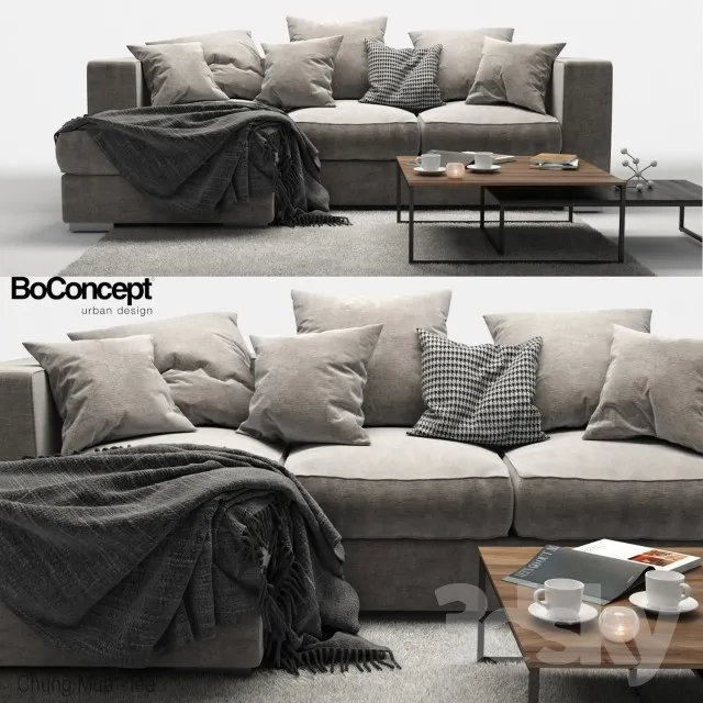 DECOR HELPER – LIVINGROOM – SOFA – LONG 3D MODELS – 225