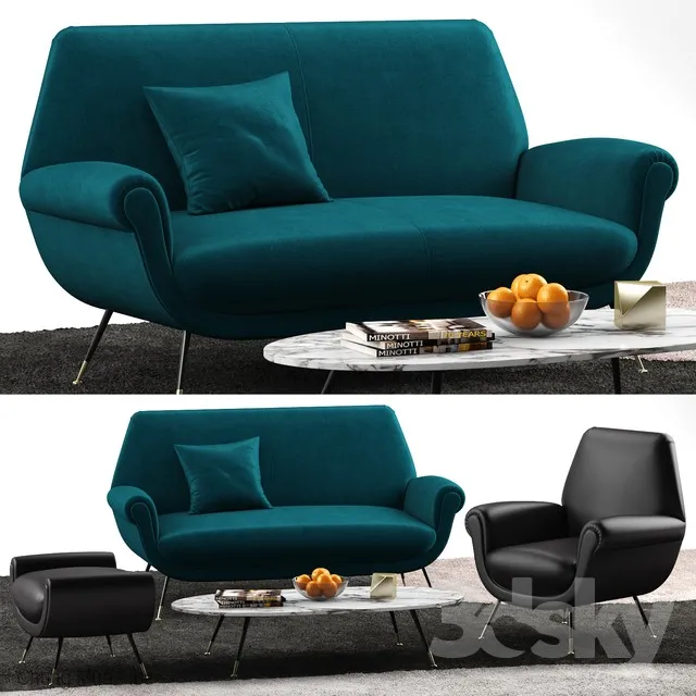 DECOR HELPER – LIVINGROOM – SOFA – LONG 3D MODELS – 383