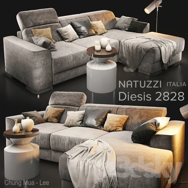 Sofa natuzzi diesis 2828 3DS Max - thumbnail 3