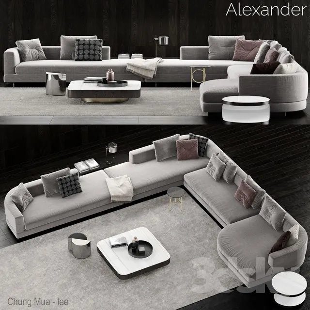 DECOR HELPER – LIVINGROOM – SOFA – SECTIONAL 3D MODELS – 71