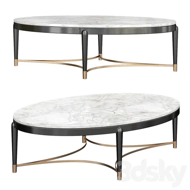 OSCAR MARBLE TOP COFFEE TABLE 3DS Max - thumbnail 3