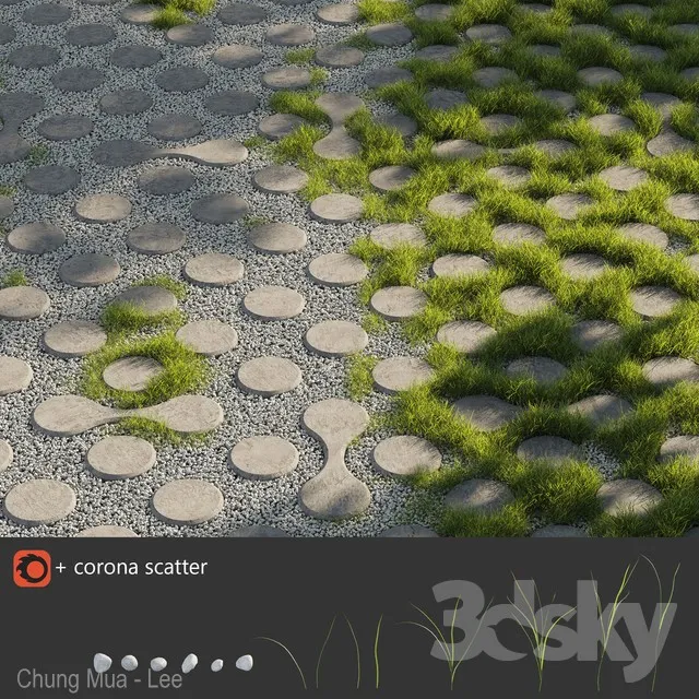Grass | Eco parking 3 3DS Max - thumbnail 3