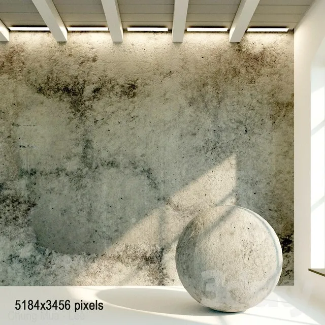 Concrete wall. Old concrete. 58 3DS Max - thumbnail 3