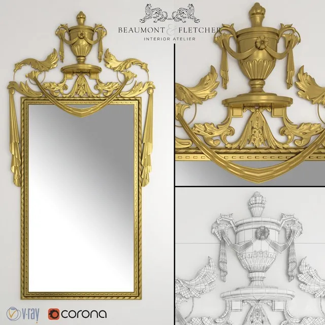 DECORATION – MIRROR 3D MODELS – 028