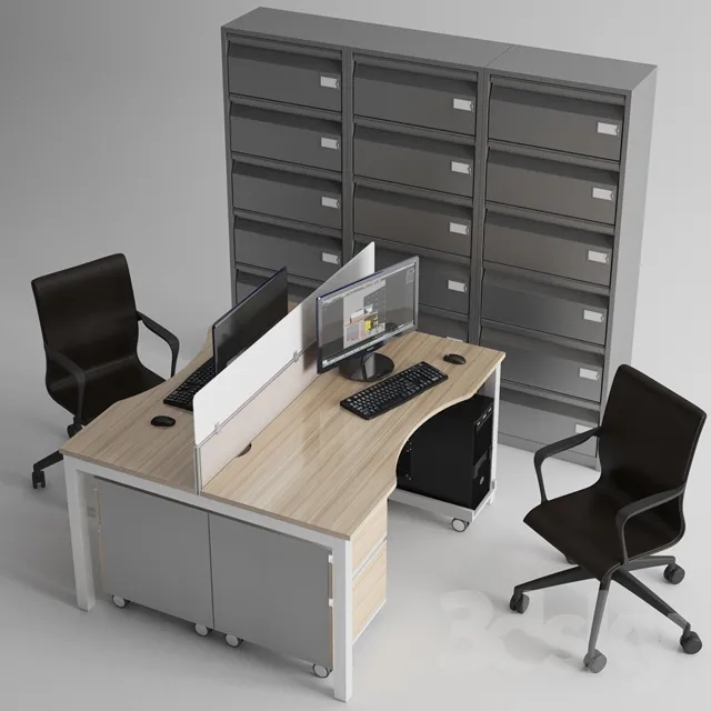 Office Furniture 3DS Max - thumbnail 3