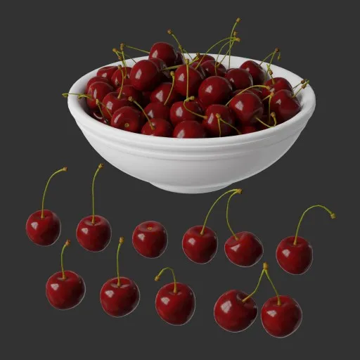 PBR TEXTURES – FULL OPTION – Fruit Cherries  – 1451
