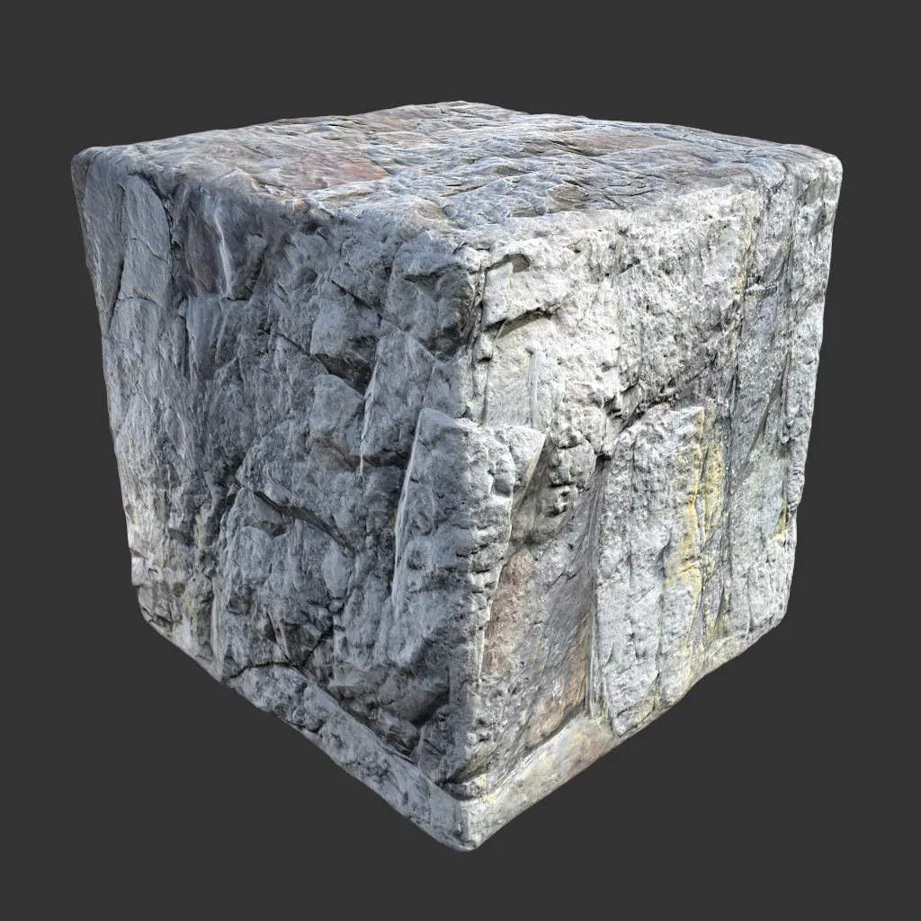 PBR TEXTURES – FULL OPTION – Cliff Grey Chunky – 256