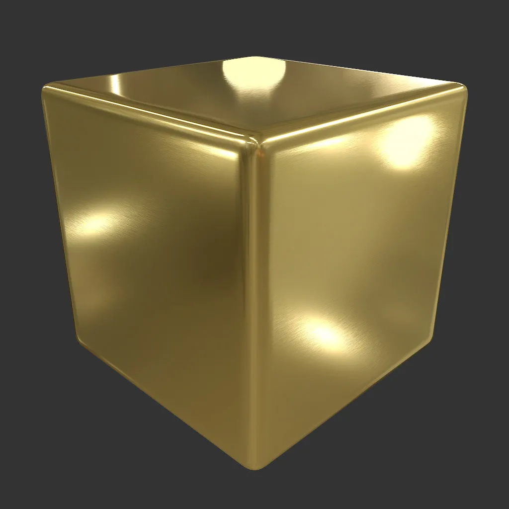 PBR TEXTURES – FULL OPTION – Metal Gold Brushed – 748