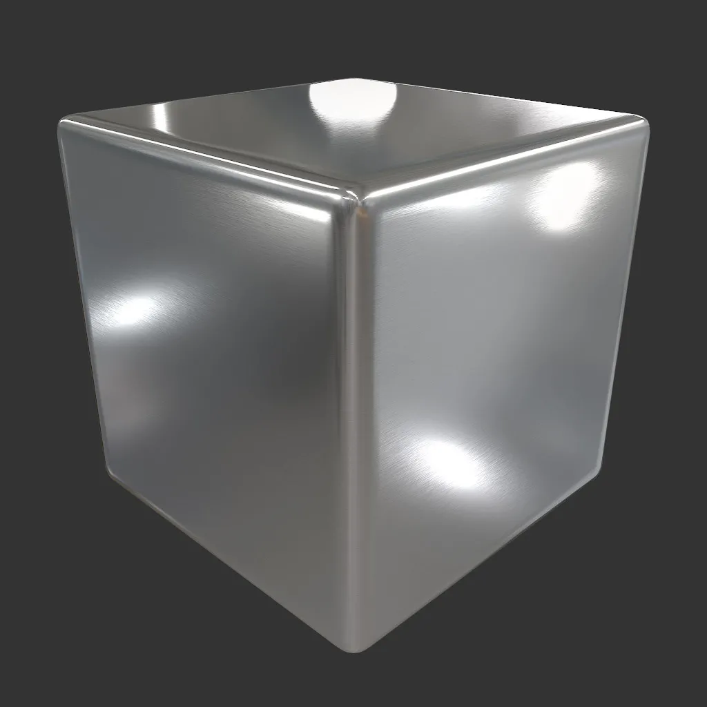 PBR TEXTURES – FULL OPTION – Metal Silver Brushed – 811