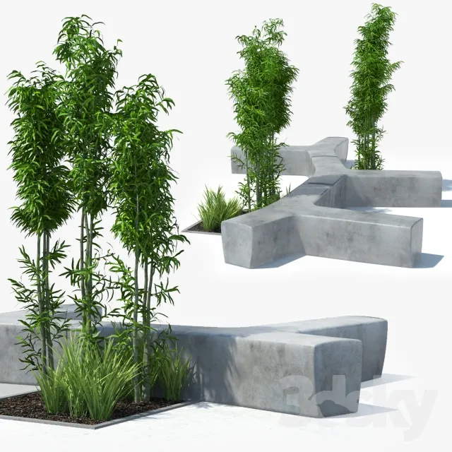 Flowerbed 3DS Max - thumbnail 3