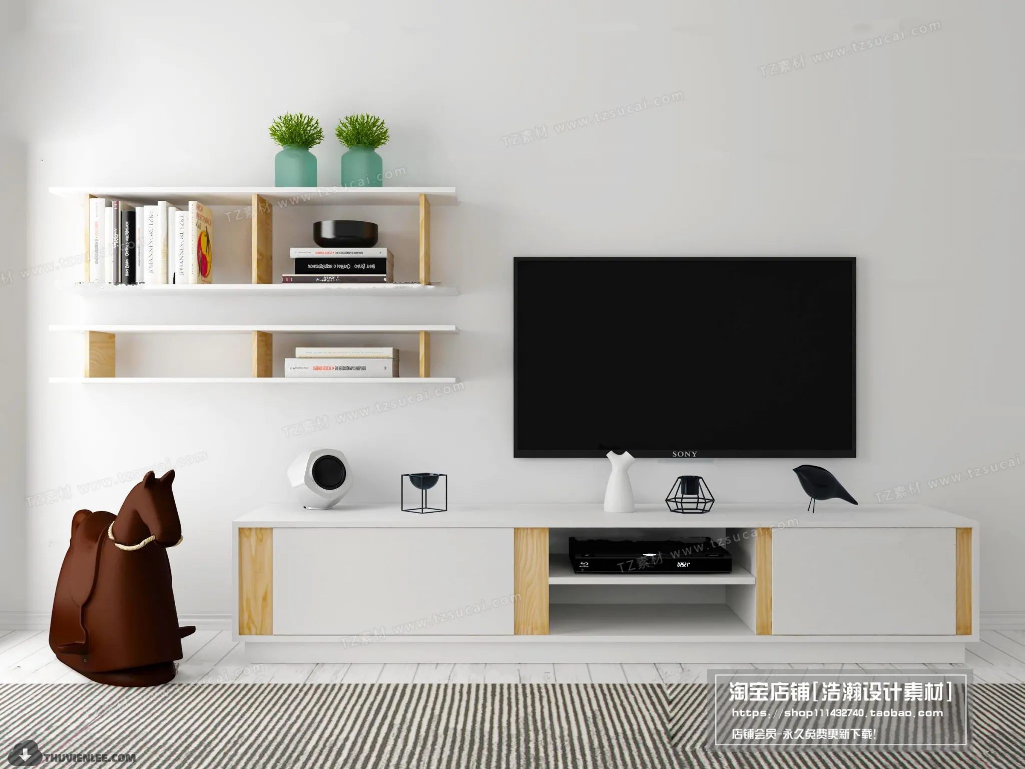 FURNITURE – TV SHELF 3D MODELS – 114