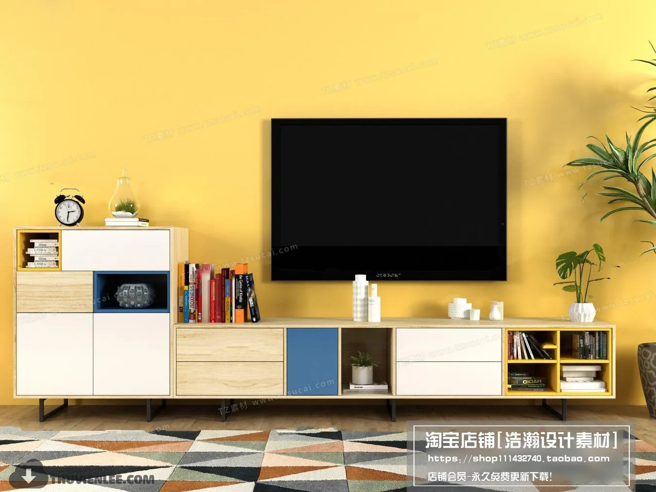 FURNITURE – TV SHELF 3D MODELS – 118