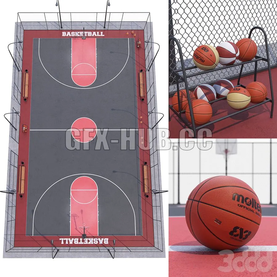 FURNITURE 3D MODELS – Basketball Field