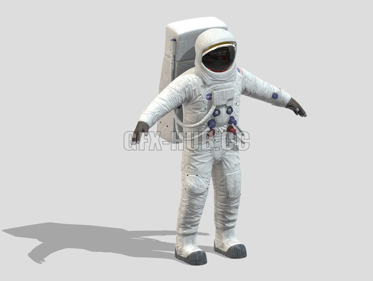 PBR Game 3D Model – A7L Space Suit