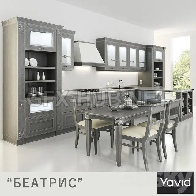 FURNITURE 3D MODELS – Kitchen Beatrice from companies Yavid