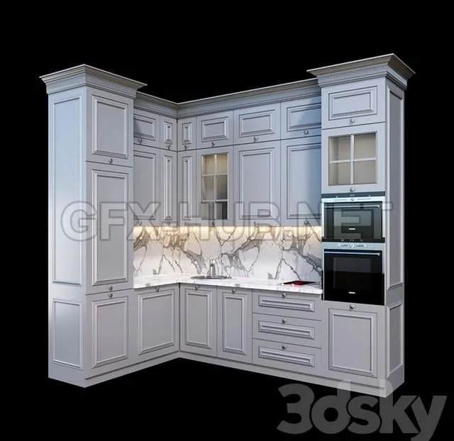 FURNITURE 3D MODELS – Kitchen in the style of modern classics