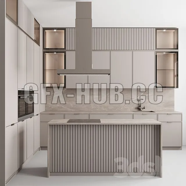 FURNITURE 3D MODELS – Kitchen N63 VRay