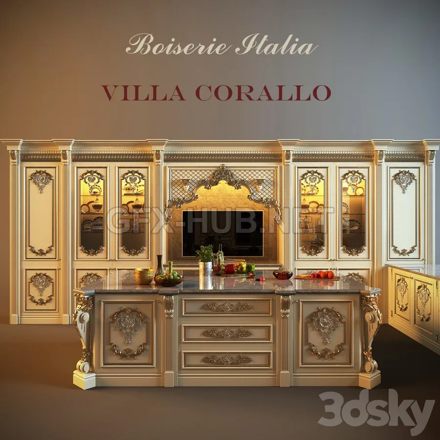 FURNITURE 3D MODELS – Kitchen Villa Corallo