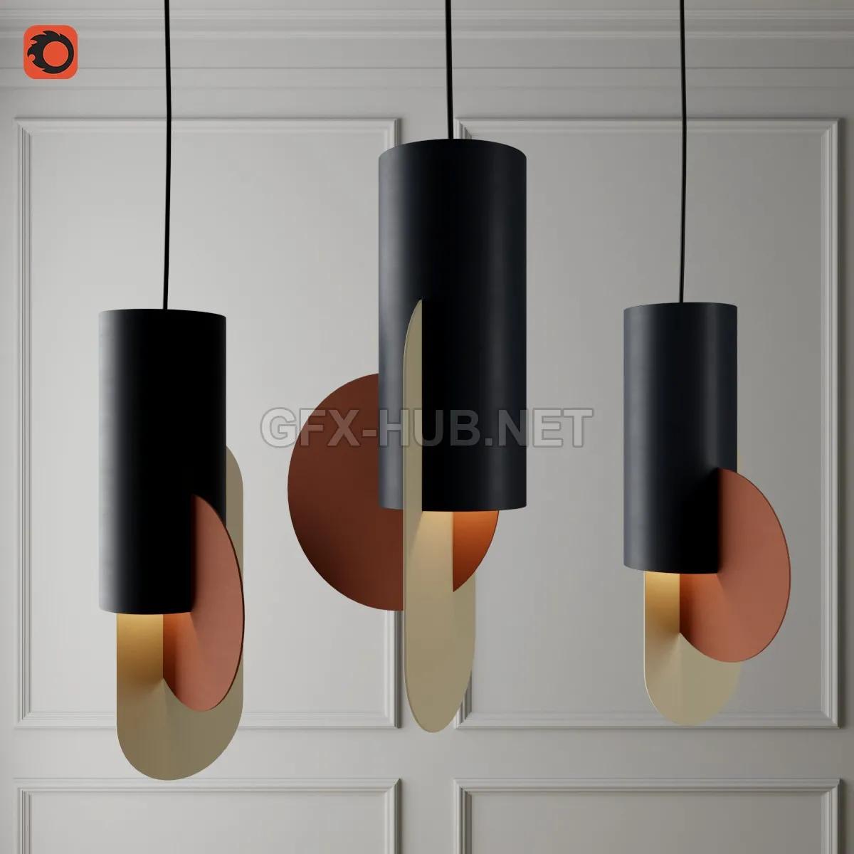 FURNITURE 3D MODELS – Lamp Suprematic Three CS1
