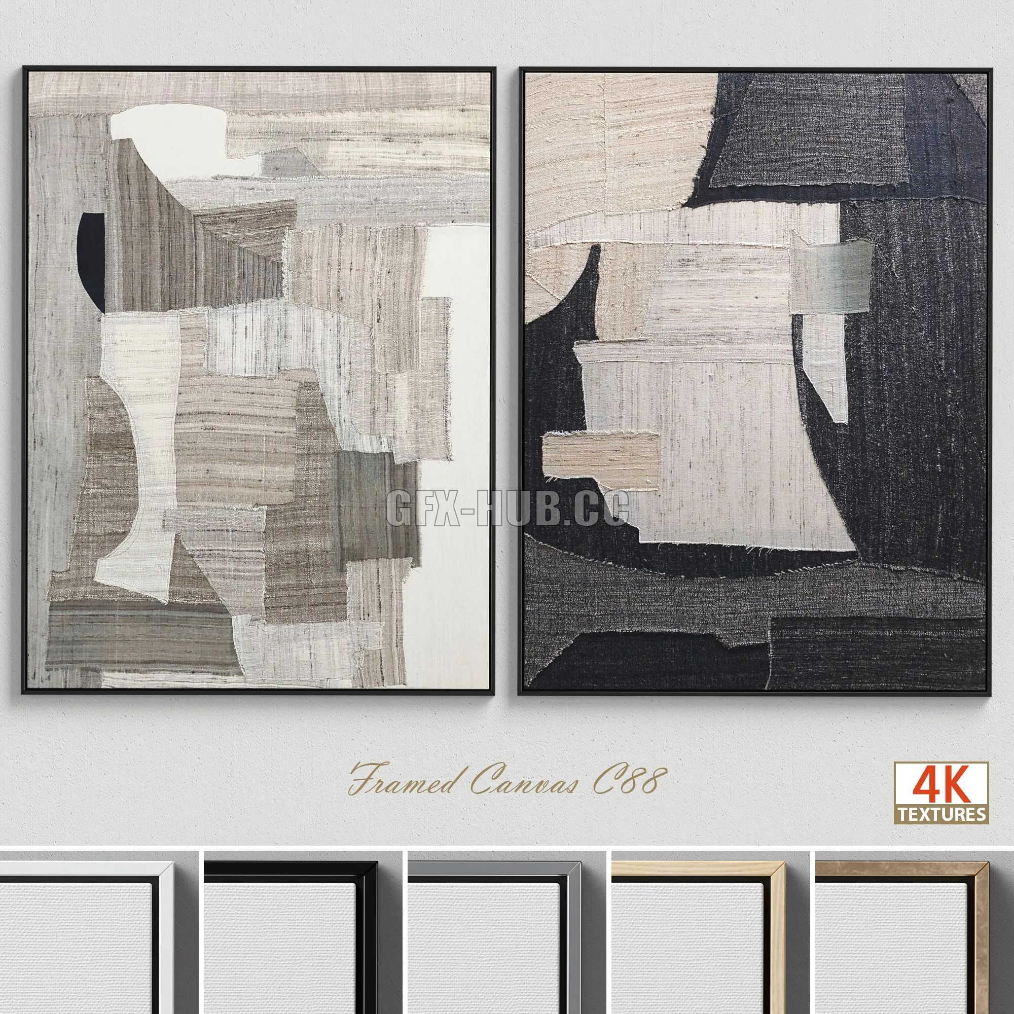 FURNITURE 3D MODELS – Large Living Room Wall Art C 88