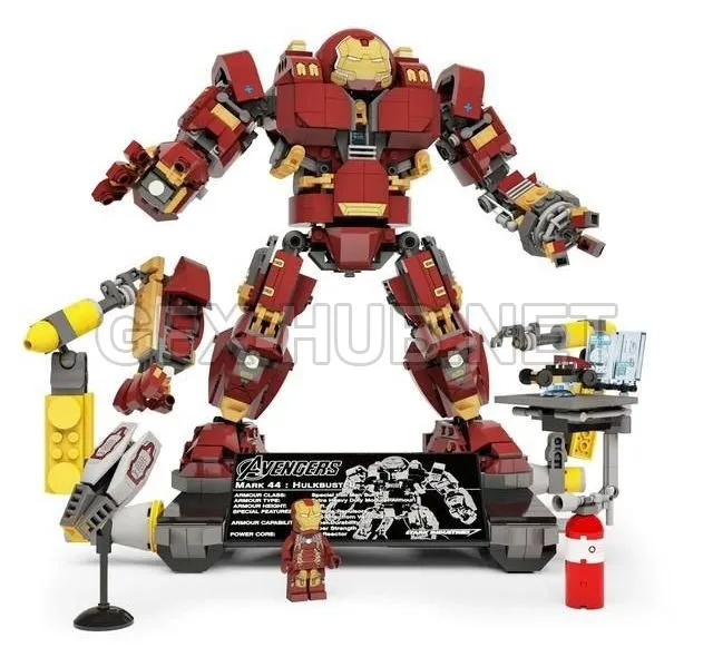 FURNITURE 3D MODELS – LEGO Hulkbuster N76105