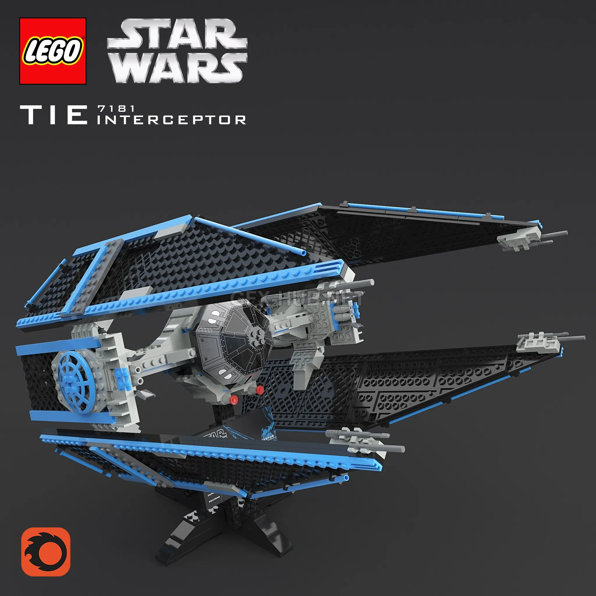 FURNITURE 3D MODELS – LEGO SW Tie Interceptor