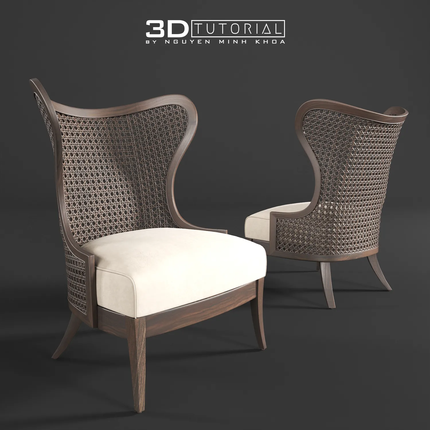 FURNITURE 3D MODELS – Levine wing chair modelby NguyenMinhKhoa